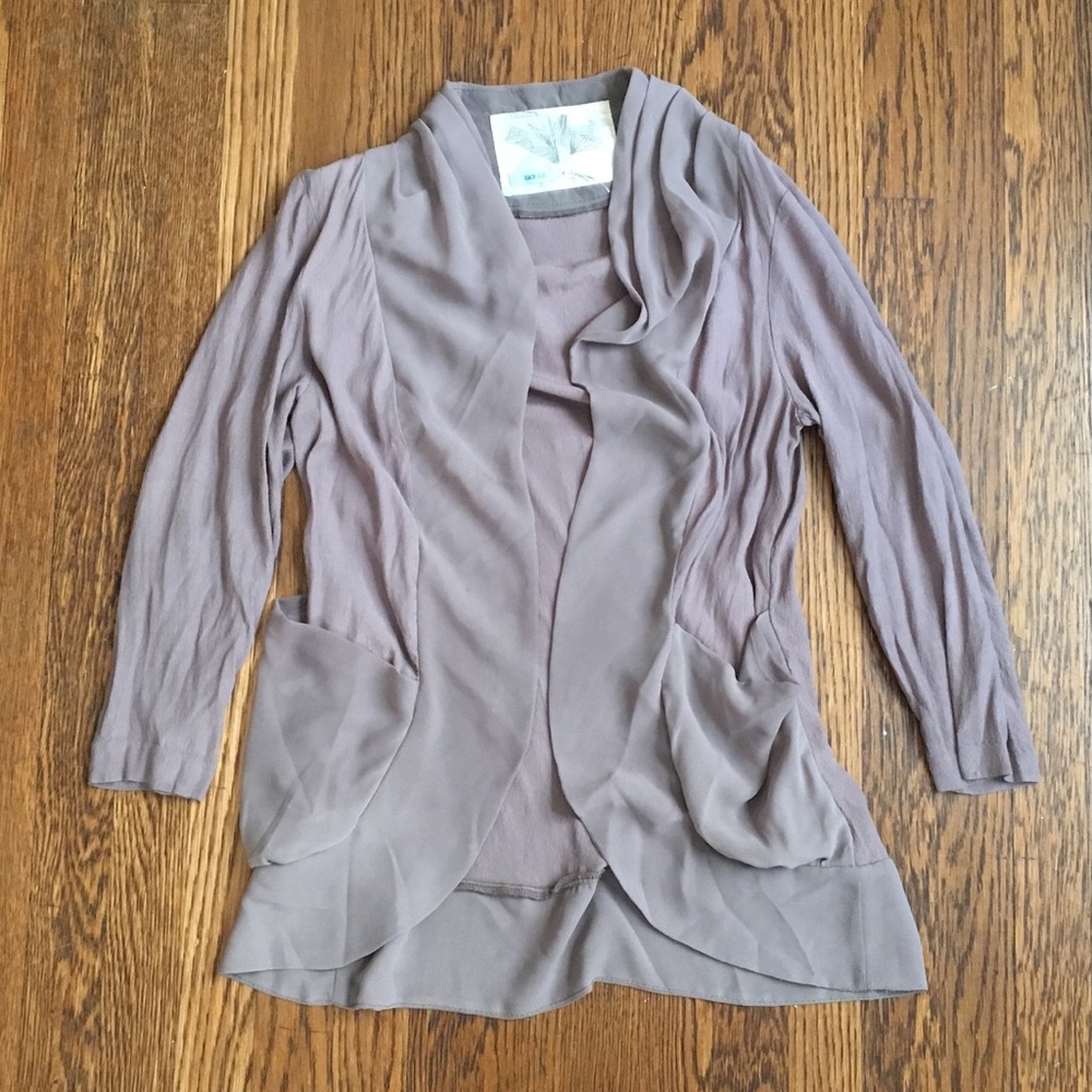 Kimchi Blue blazer cardigan s small taupe beige